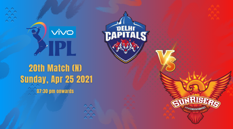 DC vs SRH IPL 2021