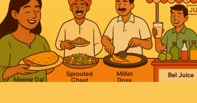 From-Packaged-food-to-healthy-to-bhel-puri-bel-juice-and-lots-more-for-healthy-snacks-with-Indian street food heaalthy yet delicious transition-