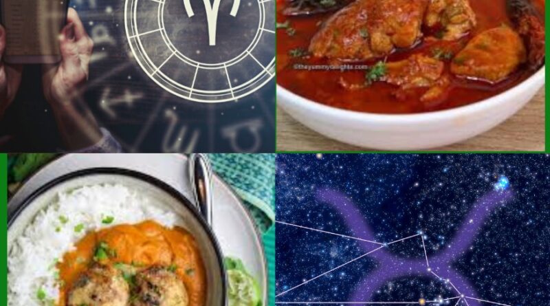 Zodiac signs paired with their perfect Indian meals, hinting at the 'Foodie Horoscopes.